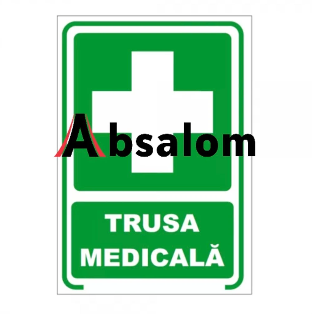 Trusa medicala, semn din plastic, 20x30cm
